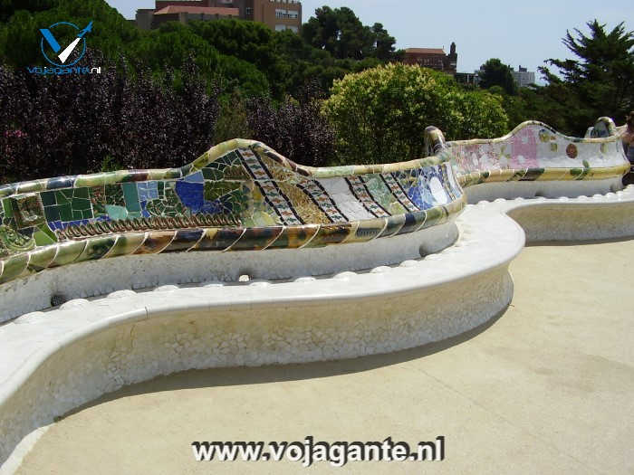 Barcelona - Banken van Gaudi in Park Guell