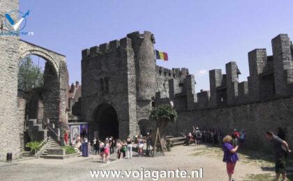 Gent België - Binnenplaats Gravensteen