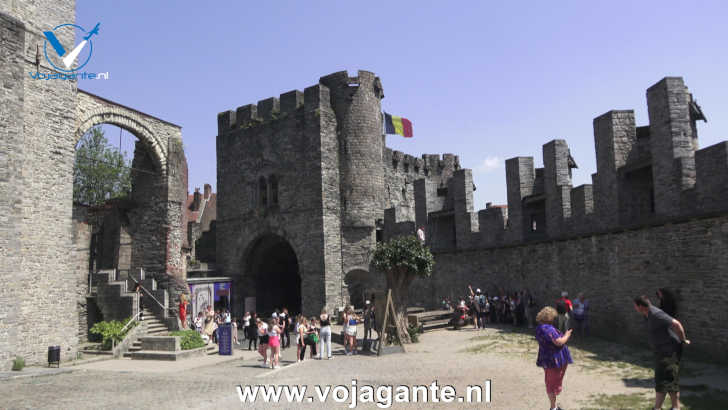 Gent België - Binnenplaats Gravensteen